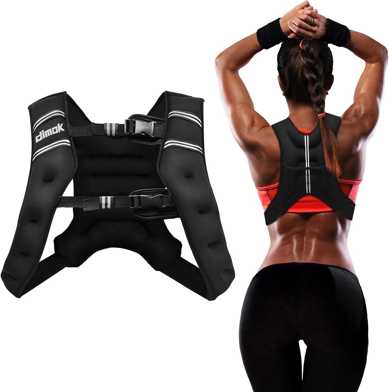 Sport Weighted Vest 12 pounds Cardio Strength Training Workout Equipment Body Weight Vest for Running Walking Men Women 12 lbs
