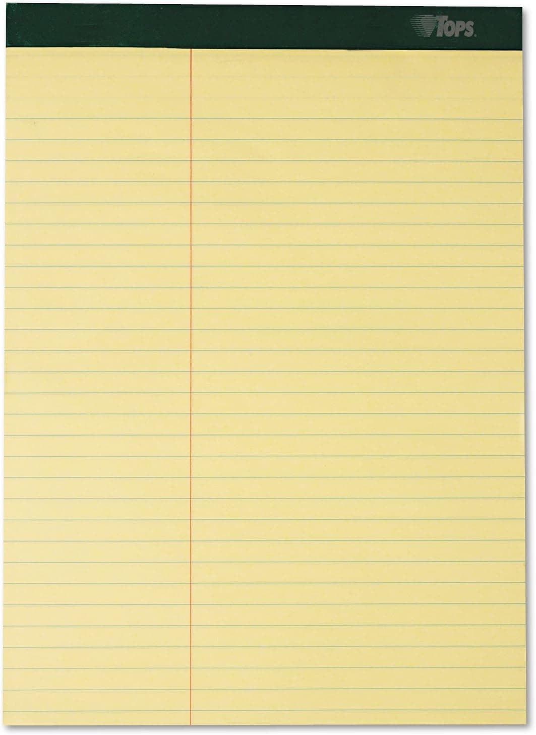Tops Docket Writing Pads with 100 Sheets, Extra-Strong Back, 8-1/2" x 11-3/4", Perforated, Canary, Law Rule, 100 Sheets, 6 Pack (63396) - image 1 of 1