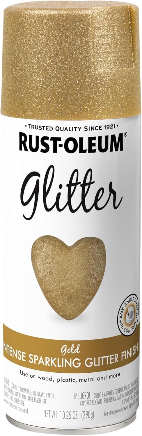 Rust-Oleum 301495 Specialty Glitter Spray Paint, 10.25 oz, Gold - image 1 of 1