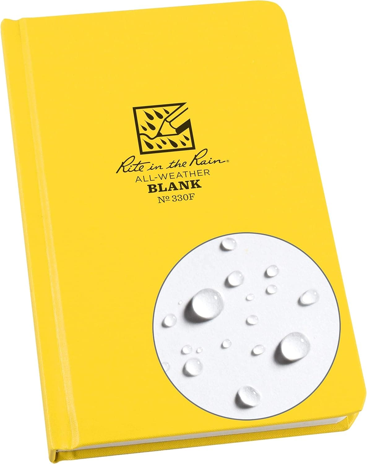 Rite in the Rain Weatherproof Hard Cover Sketchbook Notebook, 4.75" x 7.5", Yellow Cover, Blank Pattern (No. 330F) - image 1 of 1