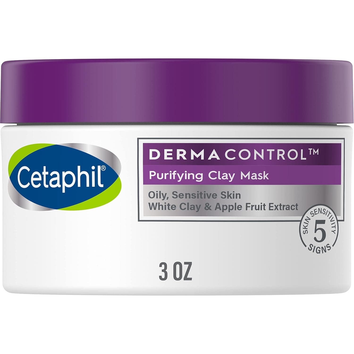 Cetaphil Clay Mask, DermaControl Purifying Clay Face Mask with Bentonite Clay for Blackheads and Pores, Designed for Oily, Sensitive Skin, 3 Oz - image 1 of 1
