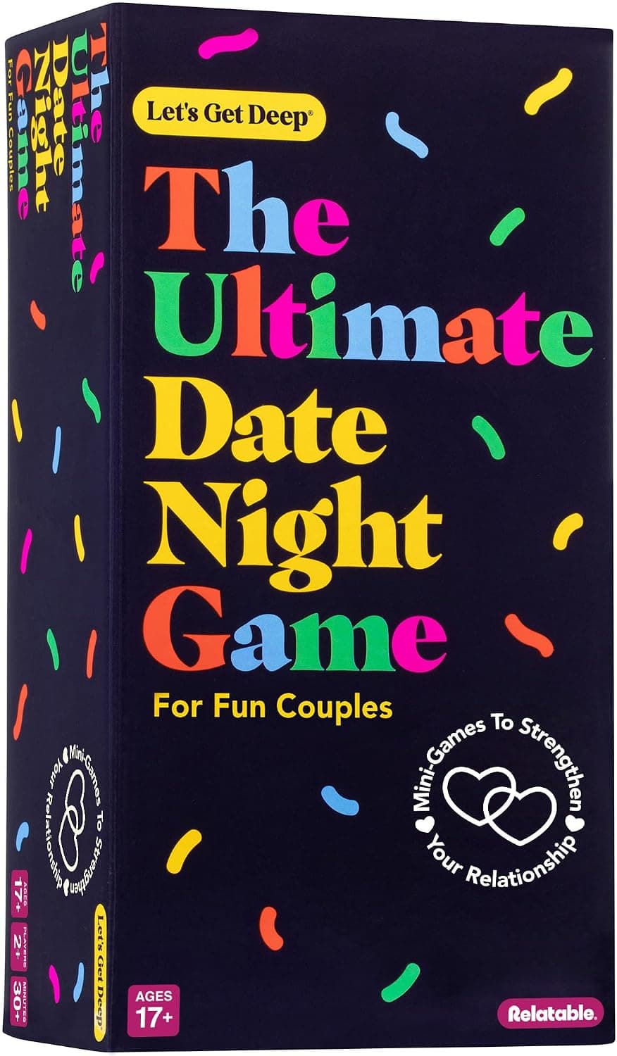 The Ultimate Date Night Game by Relatable, Great for Couples Games and Stay at Home Date Night Ideas, From The Makers of Let's Get Deep Relationship Card Game, Includes 200 Cards & Spinner - image 1 of 1