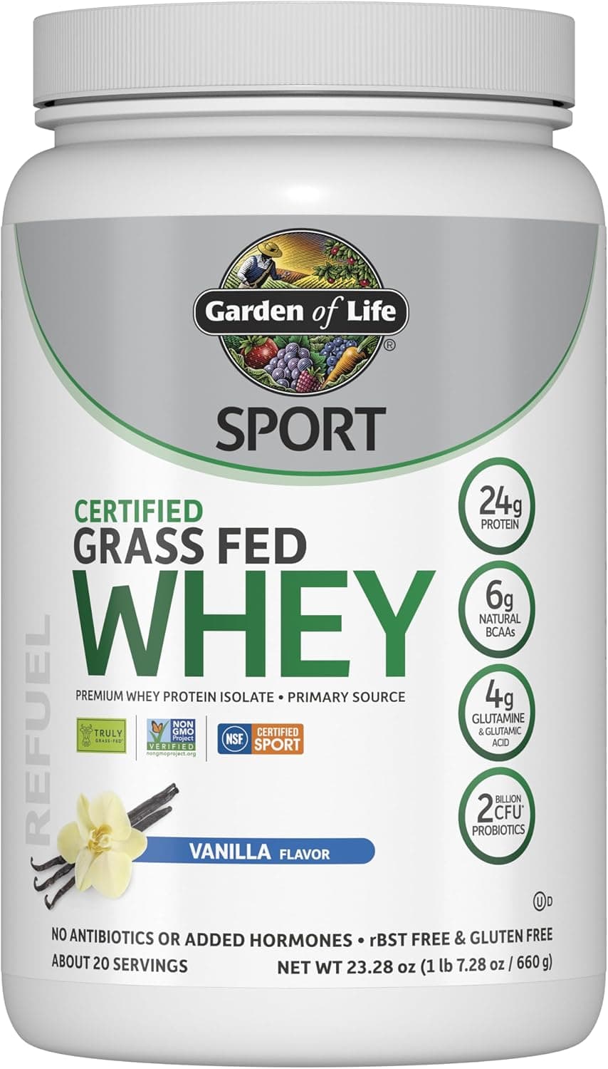 Garden Of Life, Protein Powder Sport Whey Grass Fed Vanilla, 23 Ounce - image 1 of 1