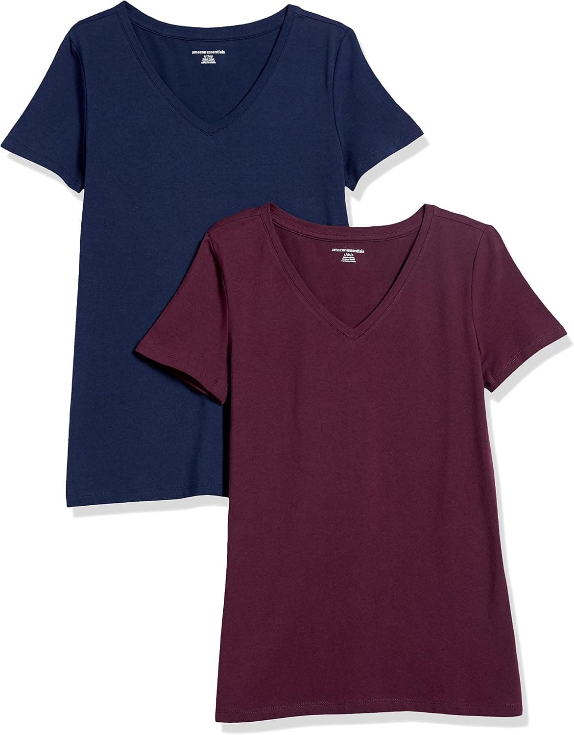 Amazon Essentials Women's Regular-Fit Short-Sleeve V-Neck T-Shirt, Multipacks - image 1 of 1