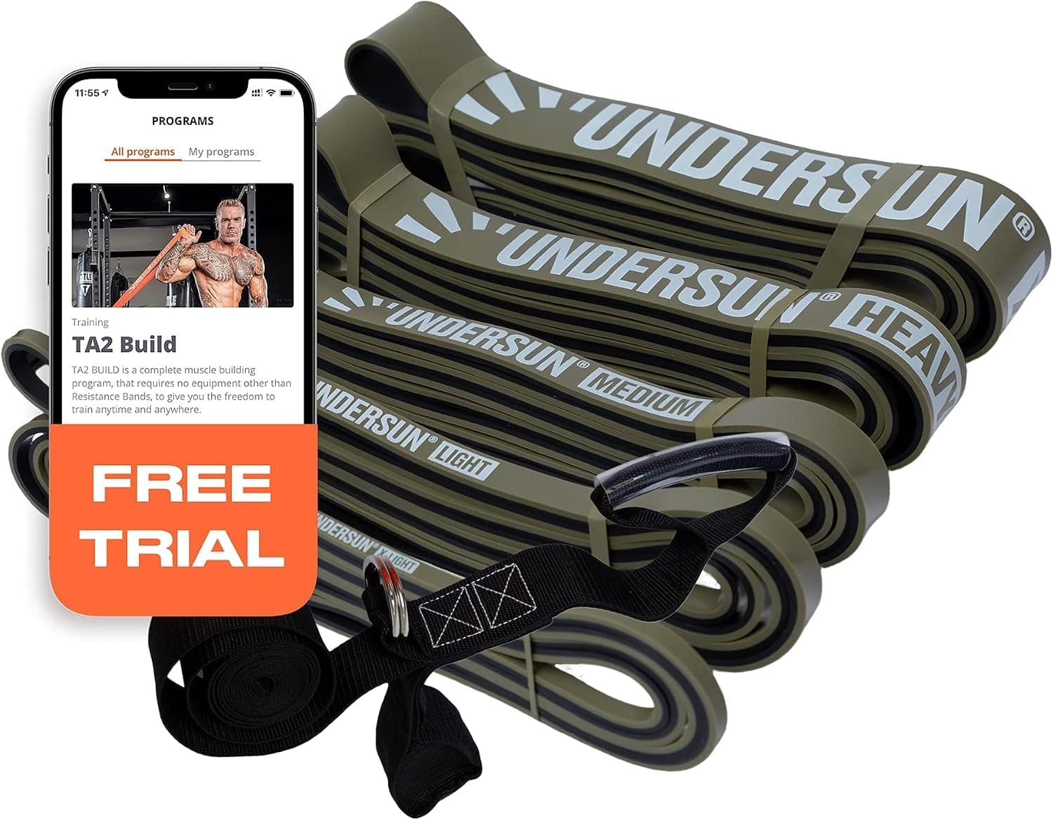 Undersun Resistance Bands for Working Out | Heavy Resistance Bands for Strength Training & Pull Up Assistance | Indoor/Outdoor, Gym, Home Exercise Bands Resistance - image 1 of 1