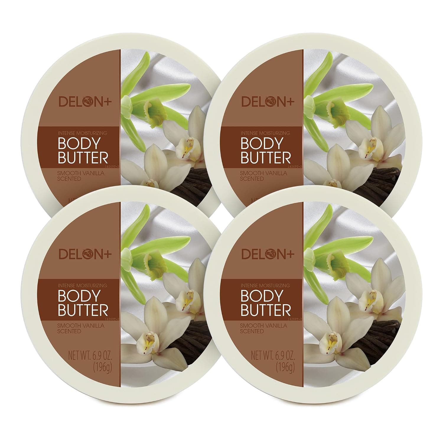 DELON Intense Moisturizing Body Butter, Smooth Vanilla with Shea Butter, 6.9 oz (Pack of 4) - image 1 of 1