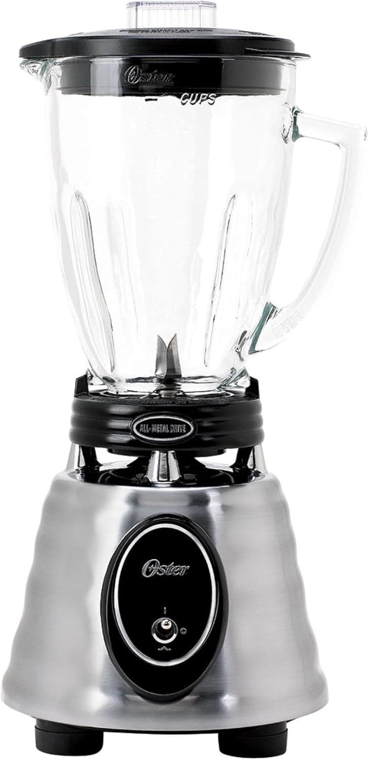 Oster Classic Series Heritage Blender with 6-Cup Glass Jar, 1000W Power, Stainless Steel Countertop Kitchen Blender - image 1 of 1