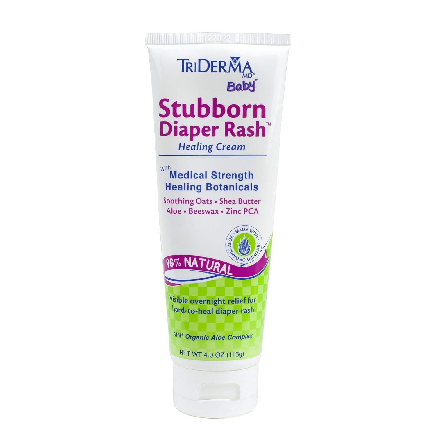 TriDerma MD Baby Stubborn Diaper Rash Relief Cream, Healing for Hard-to-Heal Diaper Rash, Treat and Prevent Diaper Rash and Seal Out Wetness, Non-Greasy Diaper Rash Ointment 4.0 Ounce - image 1 of 1