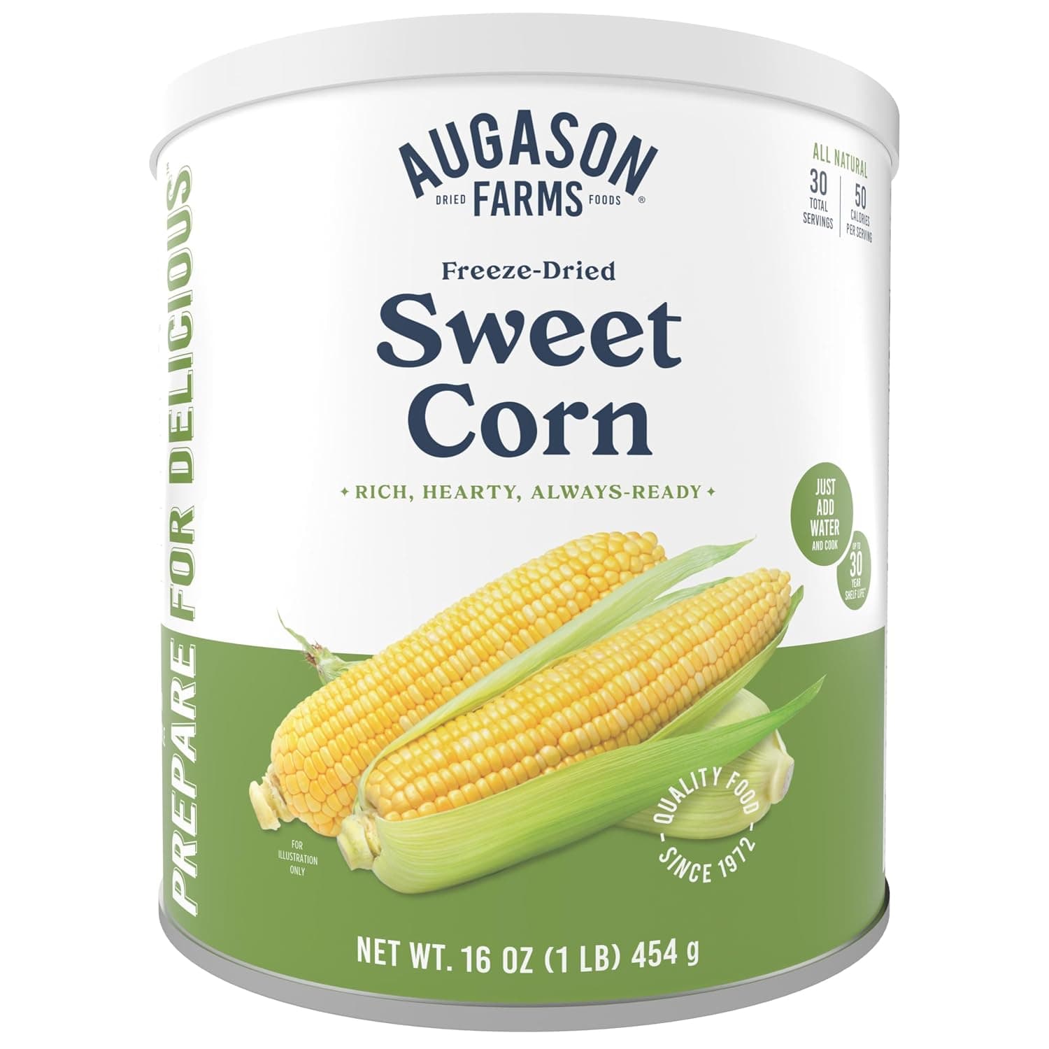 Augason Farms Freeze Dried Sweet Corn Can, Emergency Food Supply, Everyday Meals, 30 Servings - image 1 of 1