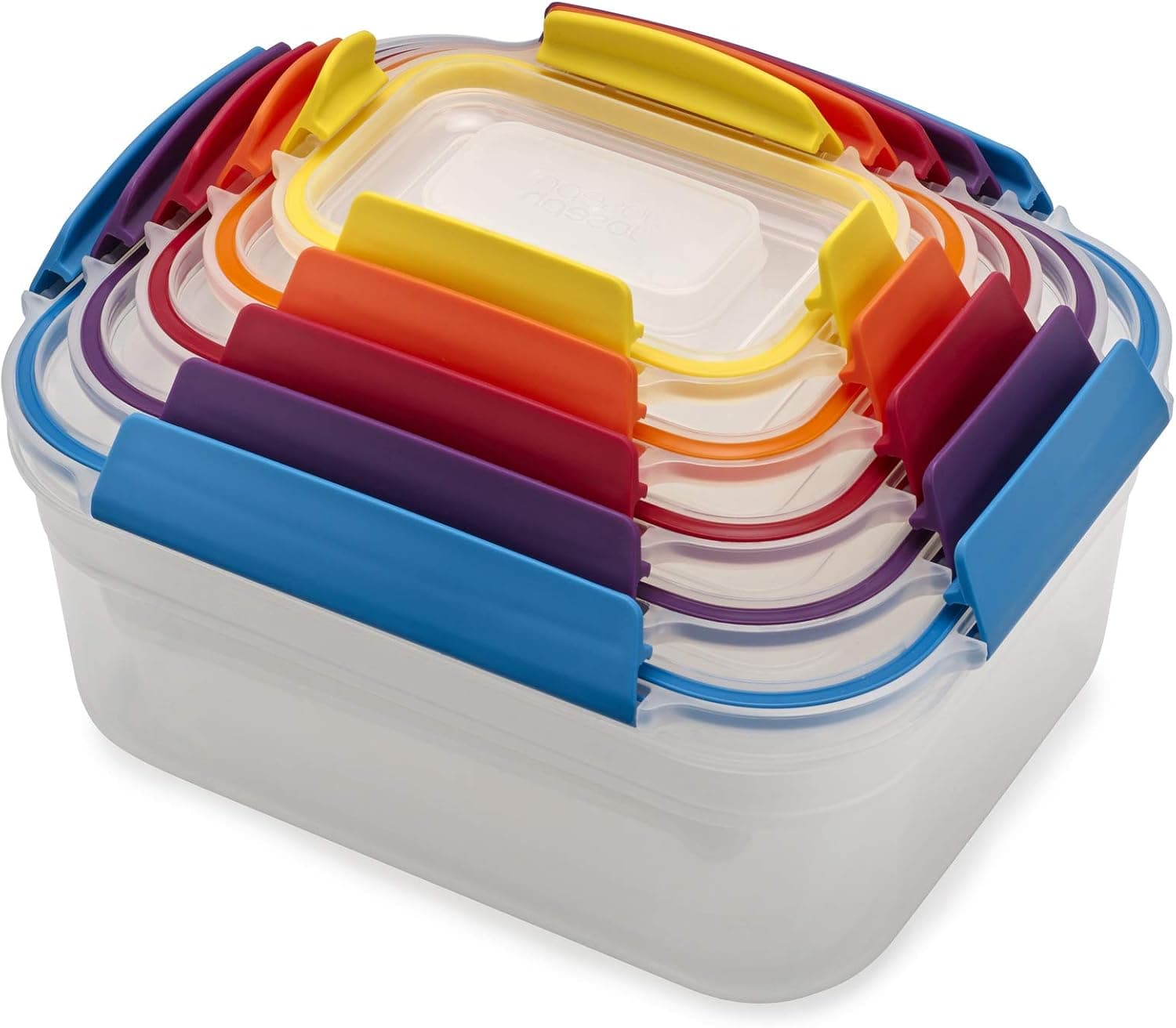 Joseph Joseph Nest Lock Plastic BPA Free Food Storage Container Set with Lockable Airtight Leakproof Lids, 10-Piece, Multi-Color - image 1 of 1