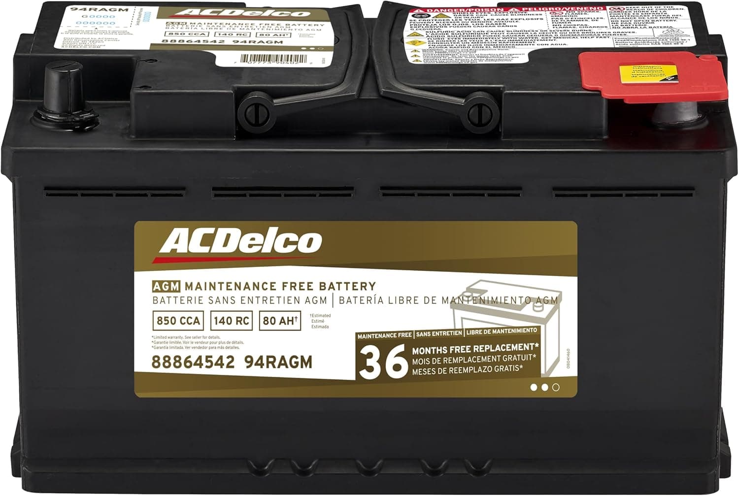 ACDelco Gold 94RAGM (88864542) 36 Month Warranty AGM BCI Group 94R Battery - image 1 of 1