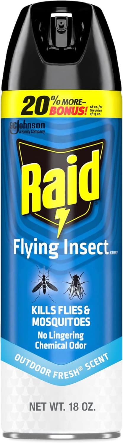 Raid Flying Insect Spray, Outdoor Fresh Scent, Kills Flies, Mosquitoes, and Other Flying Insects on Contact, for Indoor and Outdoor Use, 18oz - image 1 of 1