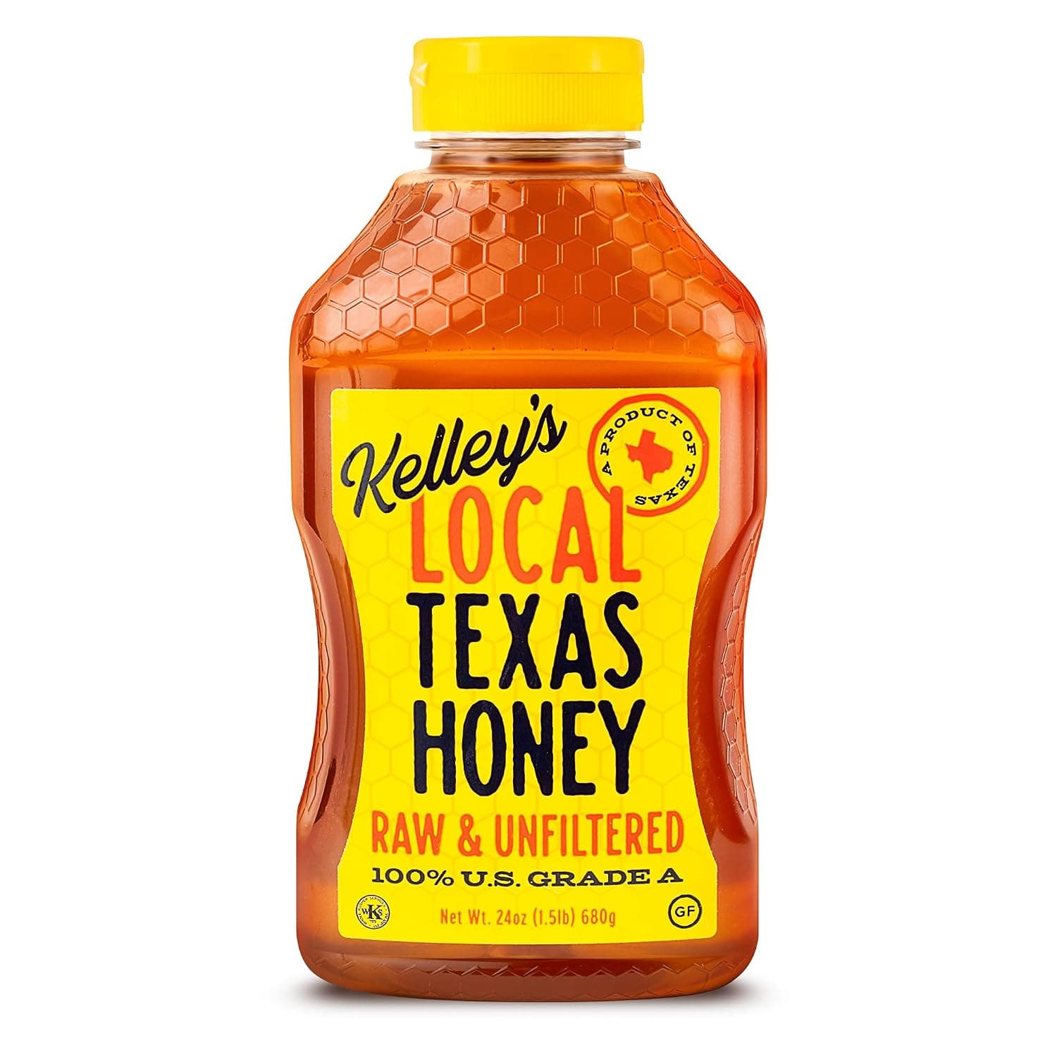 Kelley's Local Texas Honey – 100% Pure, Raw & Unfiltered, 24 oz – All-Natural American Honey for Tea, Smoothies, Yogurt, Toasts or BBQ - image 1 of 1