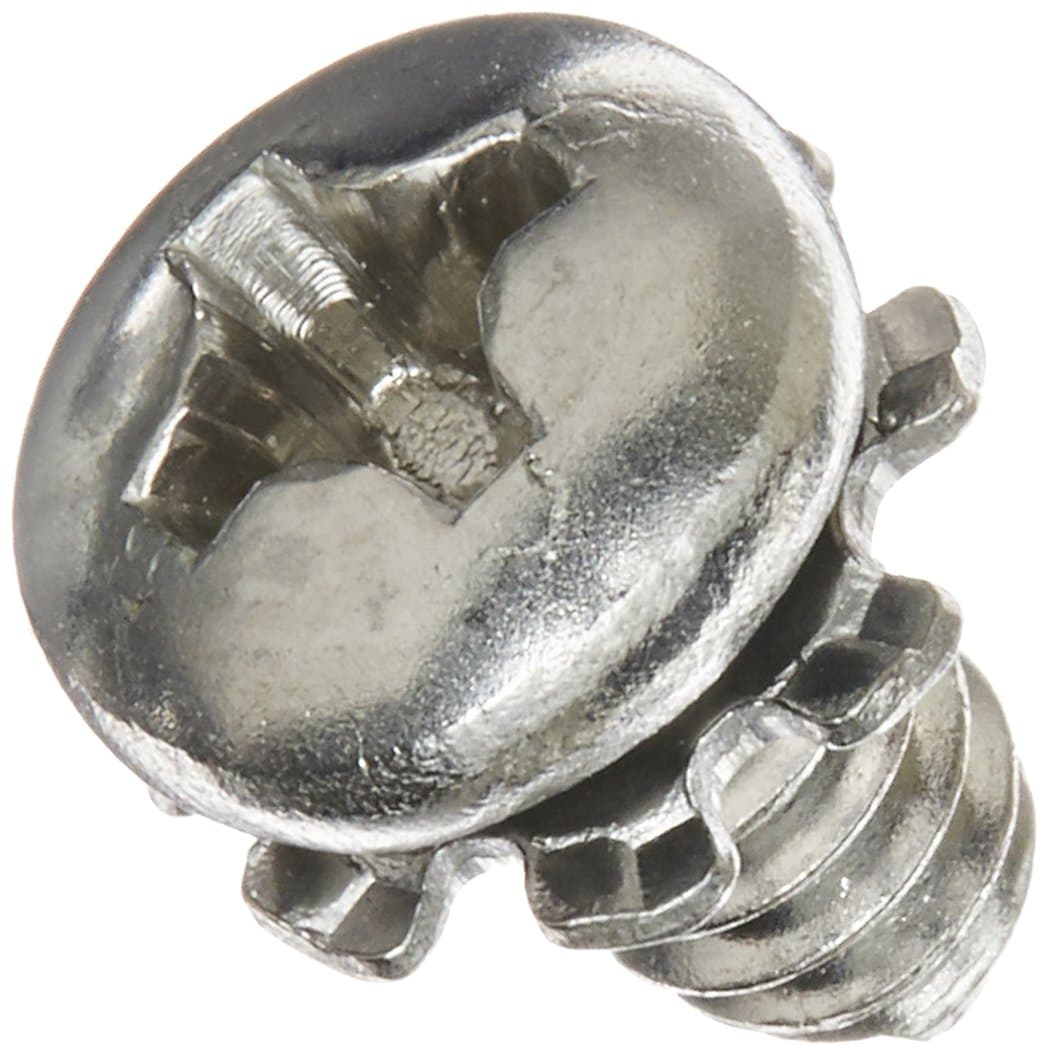 Small Parts 18-8 Stainless Steel Machine Screw, Plain Finish, Pan Head, Phillips Drive, Meets ASME B18.13, External-Tooth Lock Washer, 3/16" Length, Fully Threaded, #6-32 UNC Threads (Pack of 25) - image 1 of 1