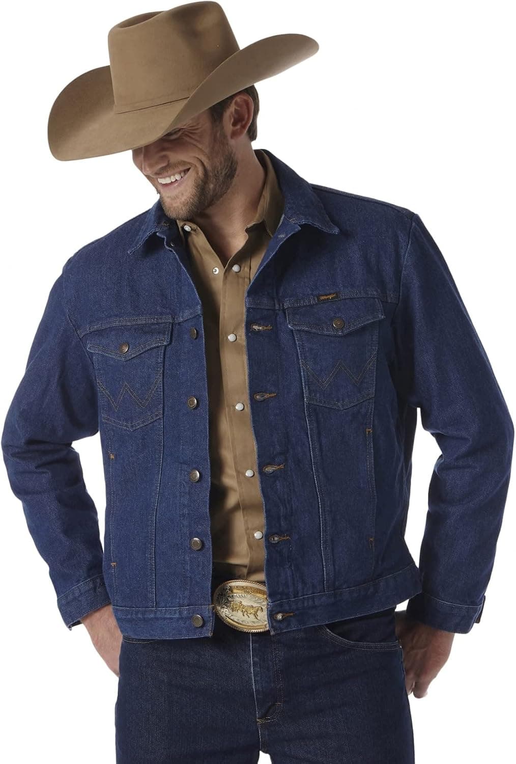 Wrangler Mens Cowboy Cut Western Unlined Denim Jacket Outerwear, Denim, Medium US - image 1 of 1