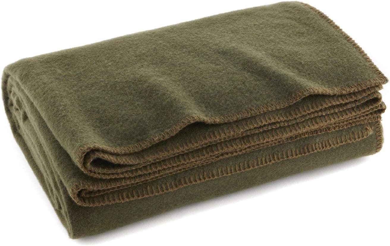 Ever Ready First Aid Olive Drab Green Warm Fire Retardant Blanket, 66" x 90" - image 1 of 1