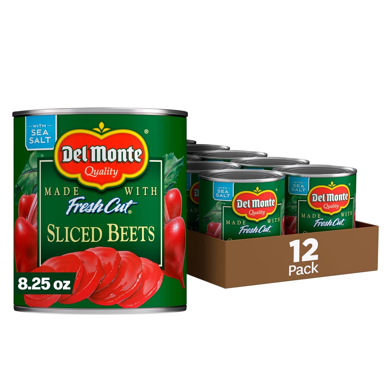 Del Monte Fresh Cut Sliced Beets, 8.25 oz. Can, Canned Vegetables (Pack of 12) - image 1 of 1