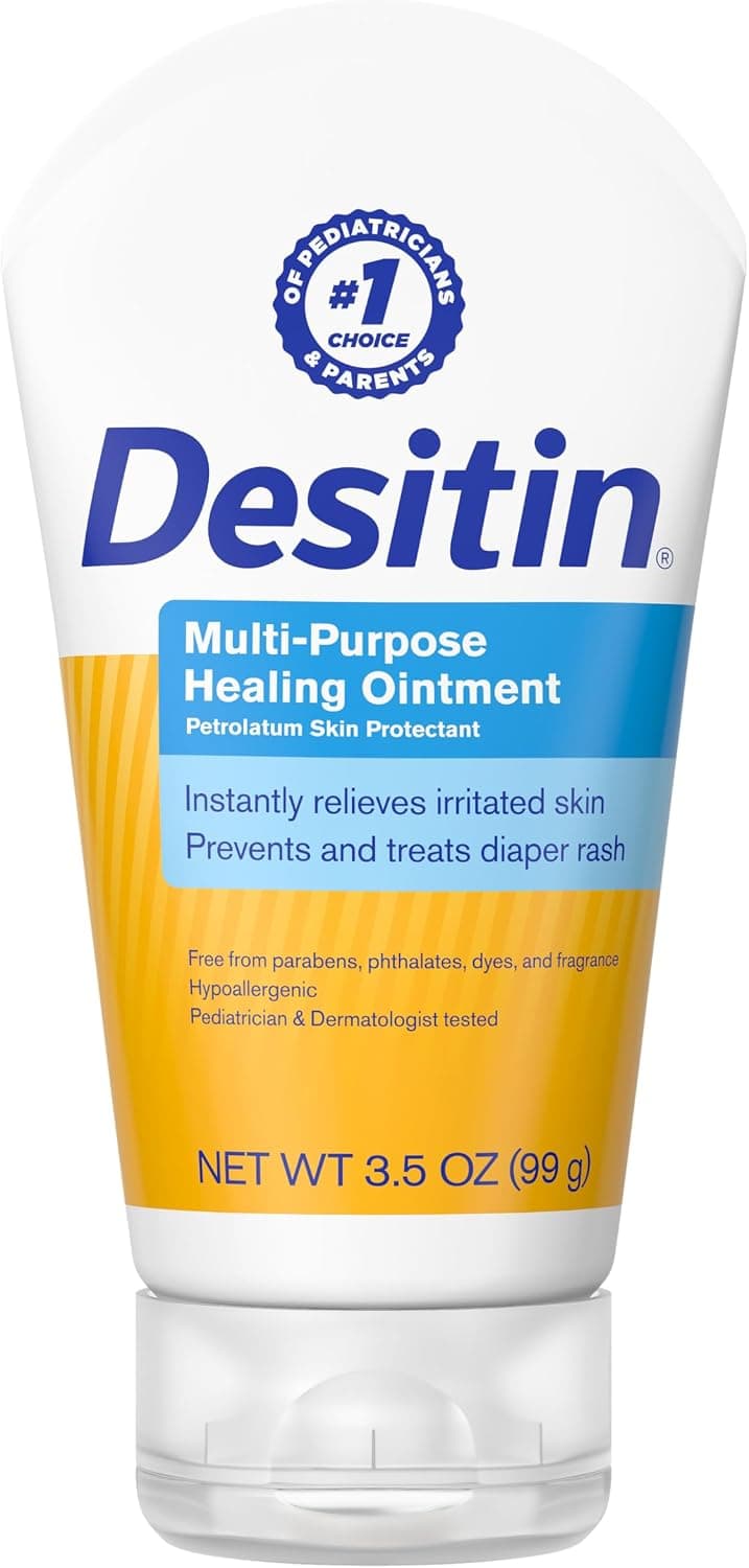 Desitin Skin Protectant And Diaper Rash Ointment Multi-Purpose With Vitamins A & D, Travel Size, 3.5. Oz Tube - image 1 of 1