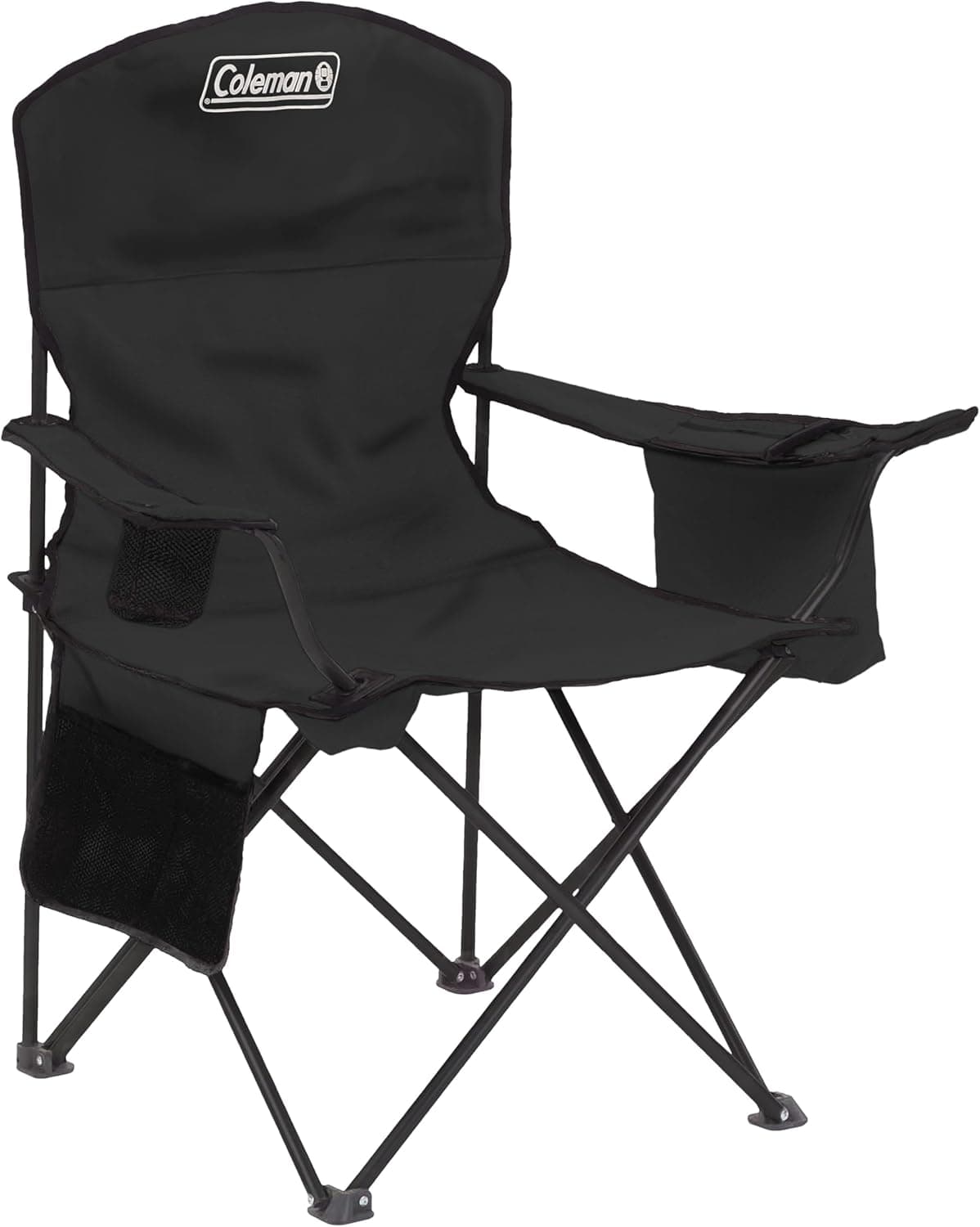Coleman Portable Camping Chair with 4-Can Cooler, Cushioned Seat & Back with Side Pockets & Cup Holder, Carry Bag Included, Great for Camping, Tailgating, Firepits, Patio, & More - image 1 of 1