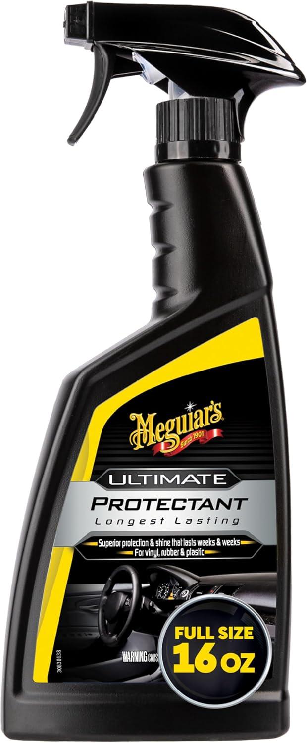 Meguiar's Ultimate Protectant, Exterior & Car Interior Protectant with UV Clear Coat Technology, Non-Greasy Formula for Shining and Protecting Vinyl, Rubber, and Plastic, 15.2 Oz Spray Bottle