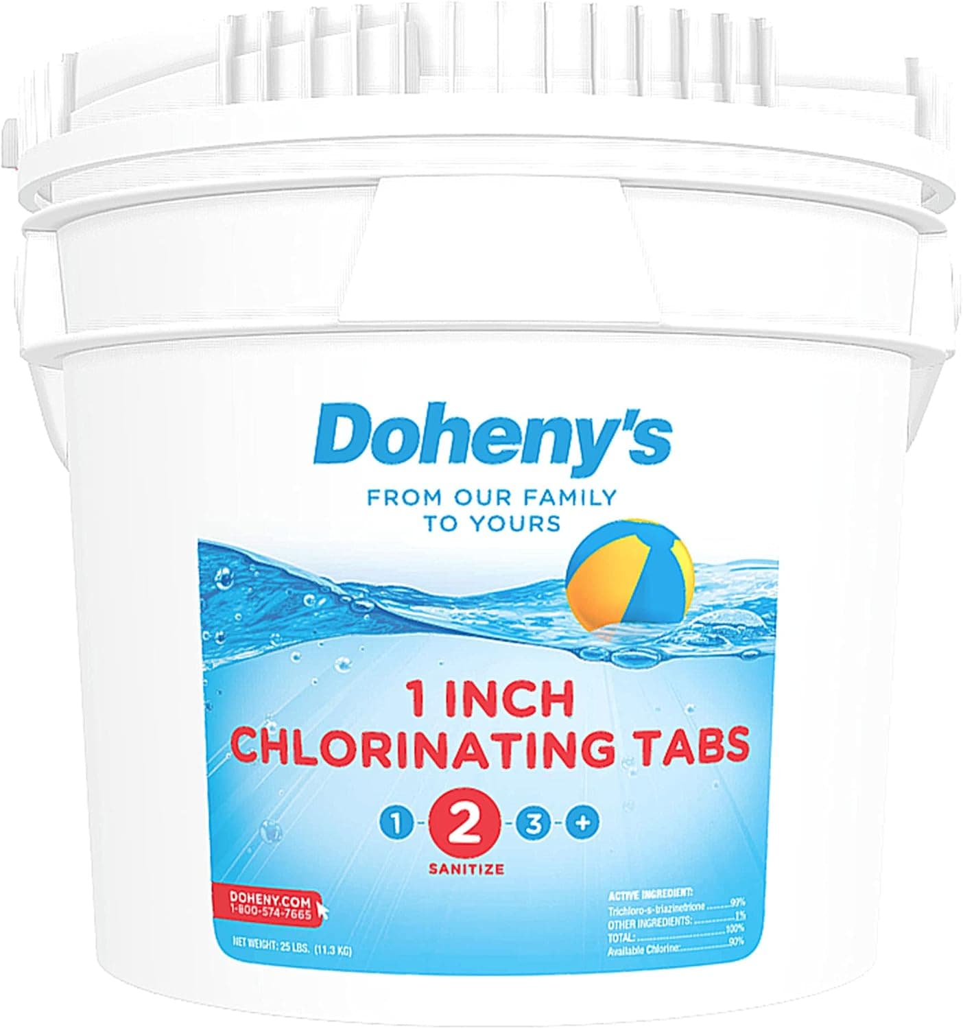 Doheny's 1 Inch Swimming Pool Chlorine Tablets | Pro-Grade Sanitizer for Pools and Spas | Long Lasti - image 1 of 1