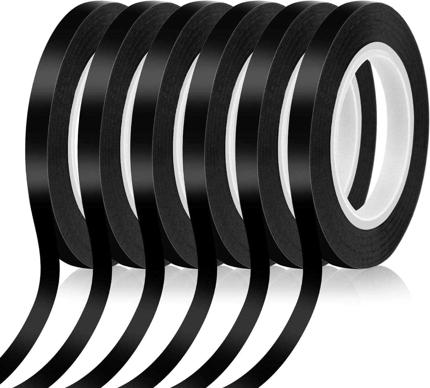Audab 6 Rolls 1/4 Pinstripe Tape Vinyl Chart /White Board Tape Lines Dry Erase Whiteboard Thin Tape Pinstriping Graphic Grid Marking Tape - image 1 of 1