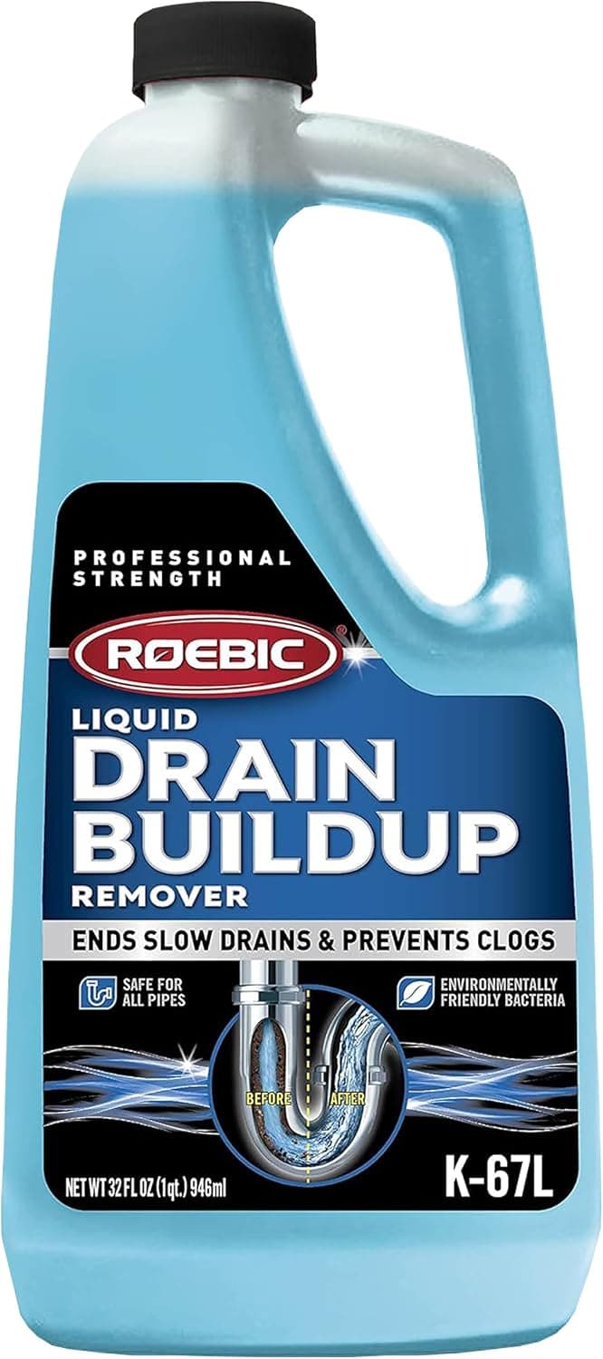 Roebic K-67 Liquid Drain Cleaner, Pipe Buildup Remover with Bacteria Enzymes for Household Drains and Sink Traps, Safe for Kitchen and Bathroom Sink, 32 fl oz - image 1 of 1