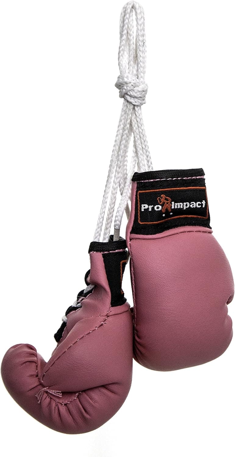 Pro Impact Mini Boxing Gloves - Miniature Punching Gloves - Hanging Decoration or Souvenir Display - for Home & Car Use - 1 Pair (Pink) - image 1 of 1