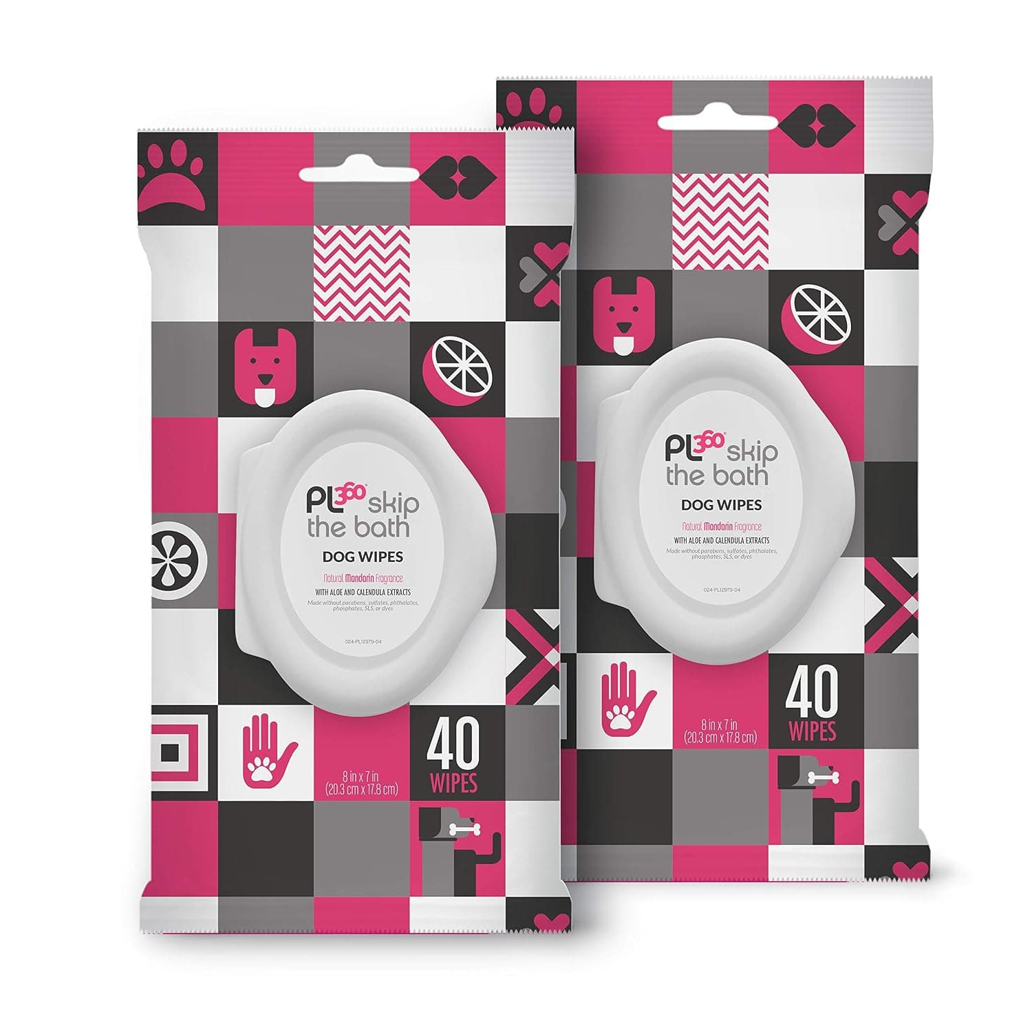 PL360 Dog Grooming Wipes for Cleansing & Deodorizing | Pet Wipes for Dogs, Cats, Puppies & Kittens | Mandarin Scent | Eco Friendly, Natural and Safe Ingredients | 80 Count - image 1 of 1