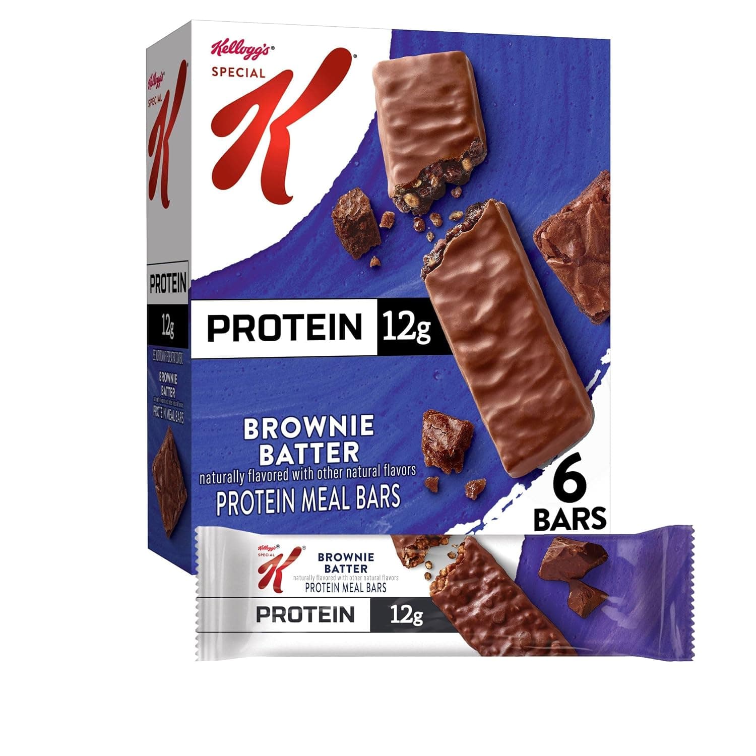 Kellogg's Special K Protein Bars, Meal Replacement, Protein Snacks, Brownie Batter, 9.5oz Box (6 Bars) - image 1 of 1