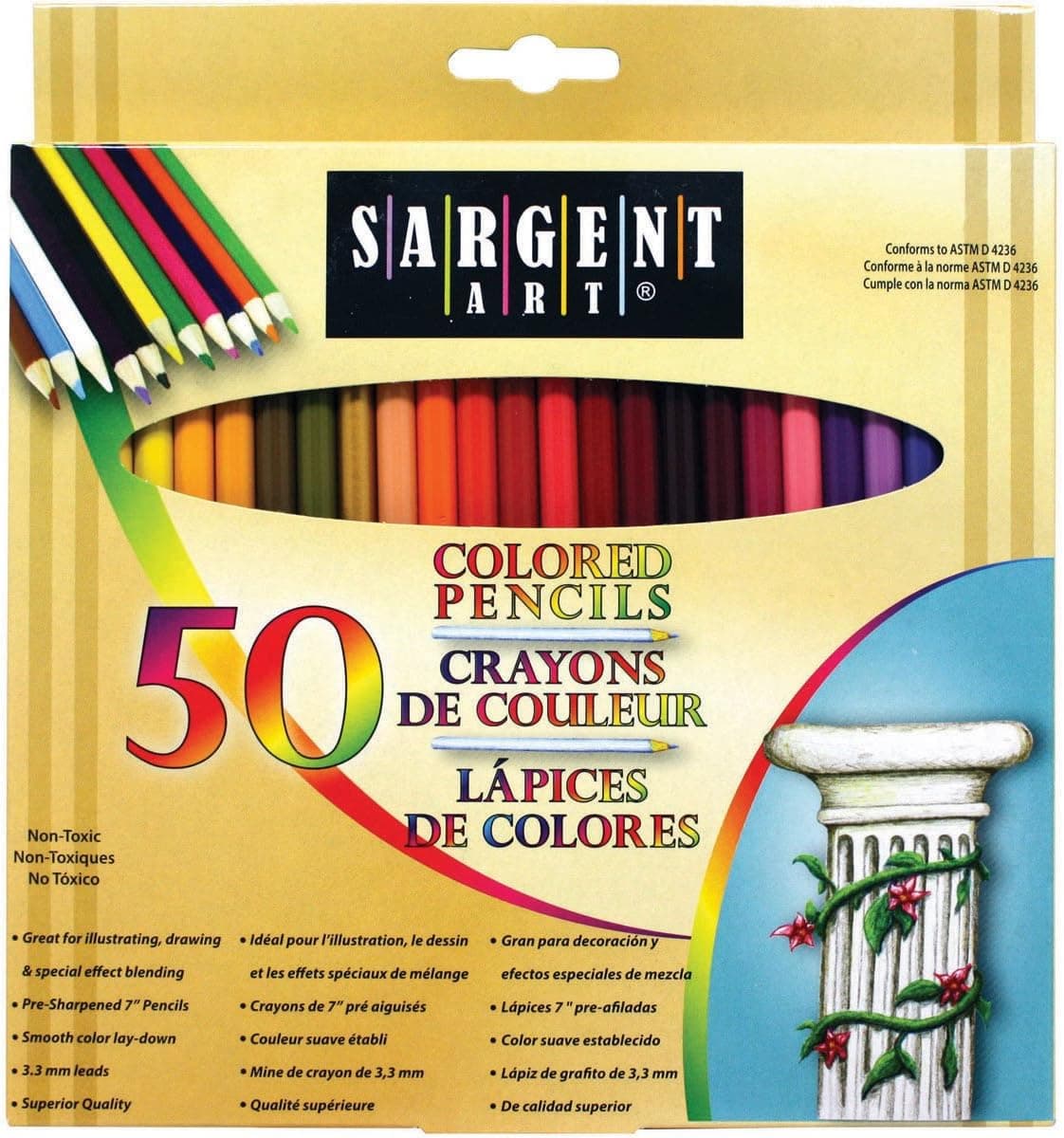 Sargent Art Premium Coloring Pencils, Pack of 50 Assorted Colors, 22-7251 - image 1 of 1