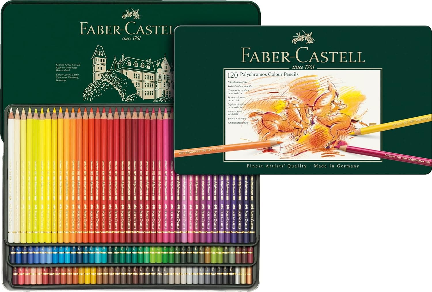 Faber-Castell Polychromos Artists' Color Pencils - Tin of 120 Colors - Premium Quality Artist Pencils - image 1 of 1