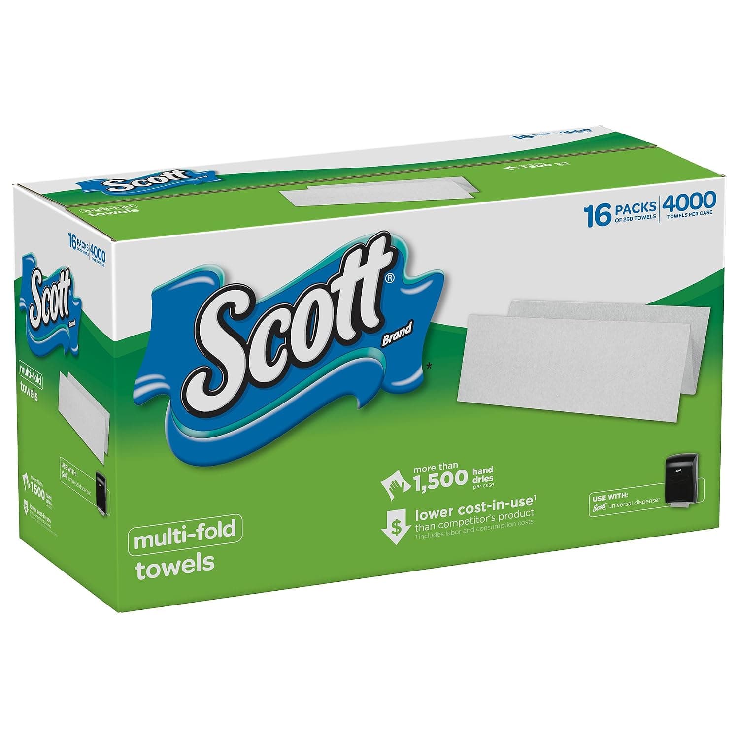 Scott Multifold Paper Towels for Small Business (08009), 9.2” x 9.4”, (4000 Towels per Case) - image 1 of 1