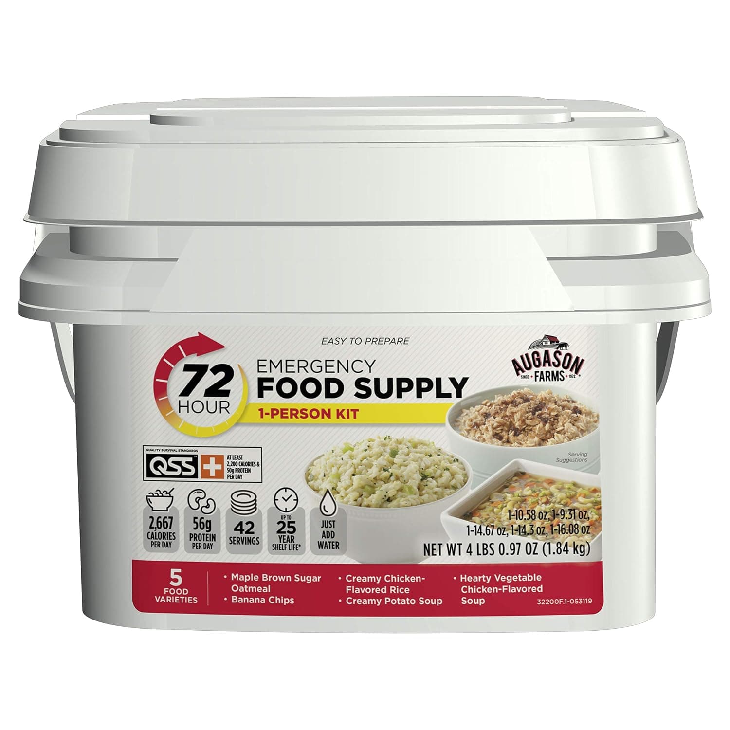 Augason Farms 72-Hour 1-Person Emergency Food Supply Kit 4 lbs 1 oz - image 1 of 1
