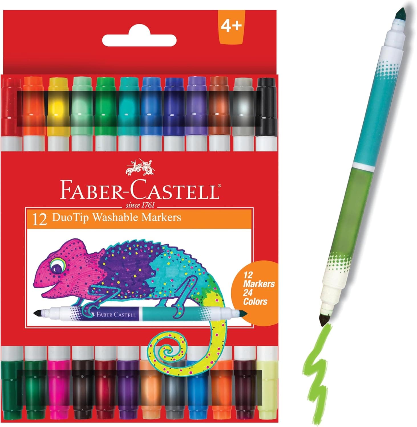 Faber-Castell DuoTip Washable Markers - 12 Markers, 24 Colors - image 1 of 1