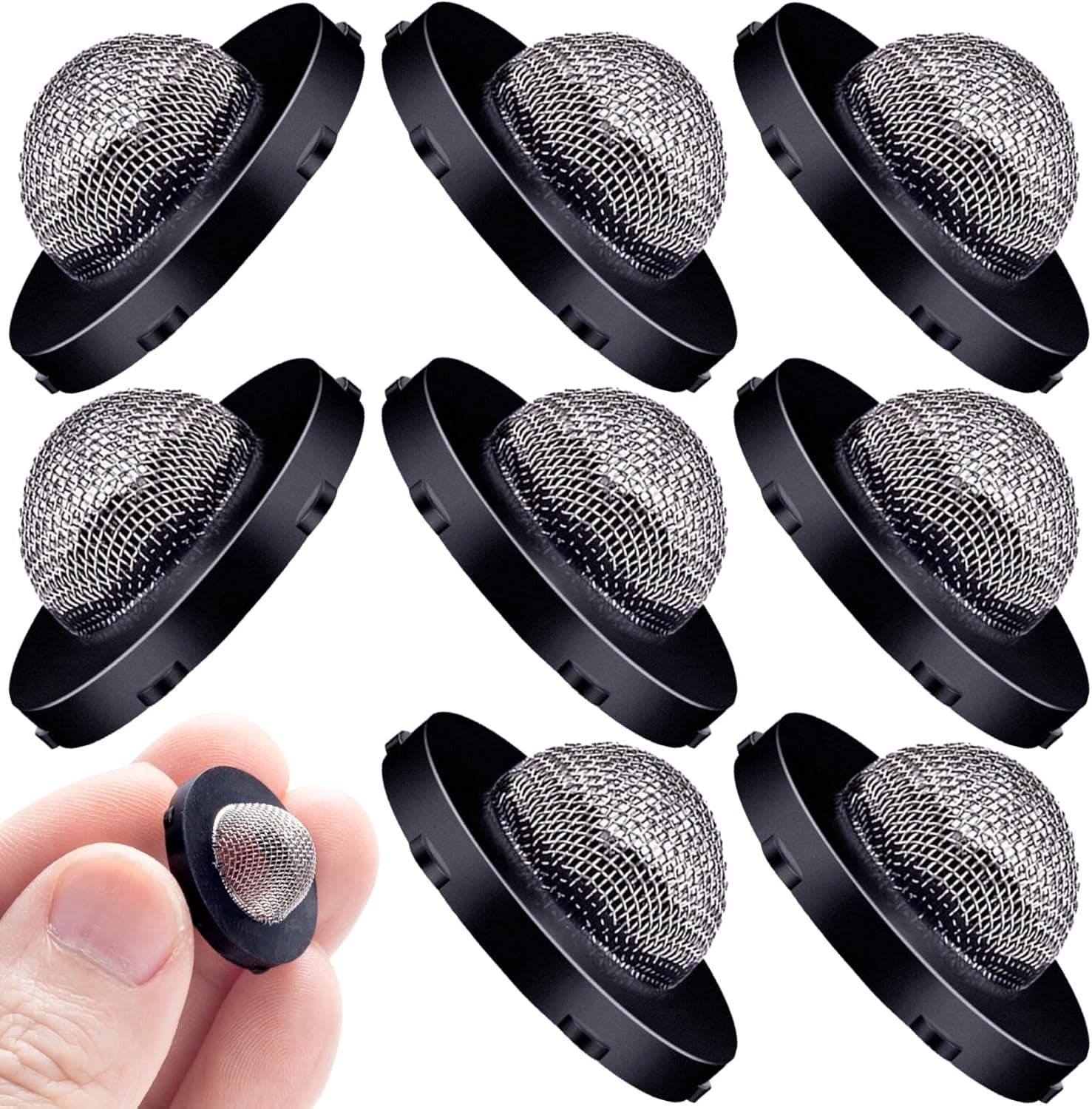 8PCS Hose Water Filter Washers, Stainless Steel Inlet Hose Washer with Screen, Garden Hose Screen Filter for 3/4 Inch Garden Hose Connector, 5/8 Inch Washing Machine