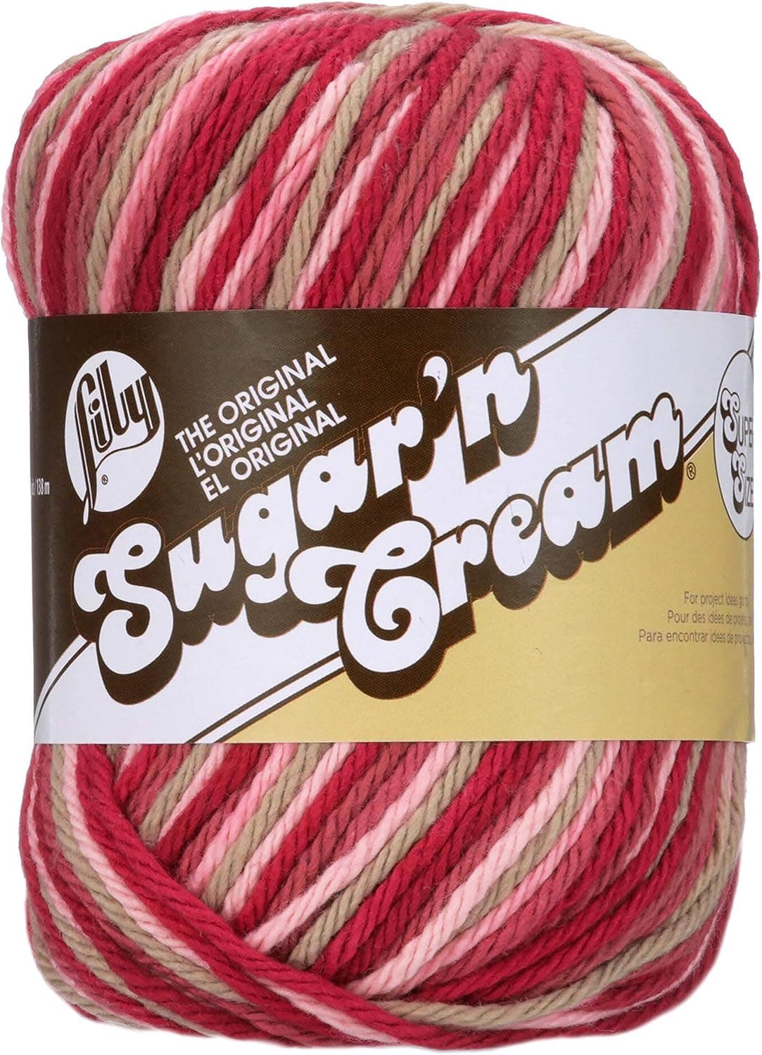 Lily Sugar'n Cream Super Size Ombres Yarn, 3 oz, Damask Ombre, 1 Ball - image 1 of 1