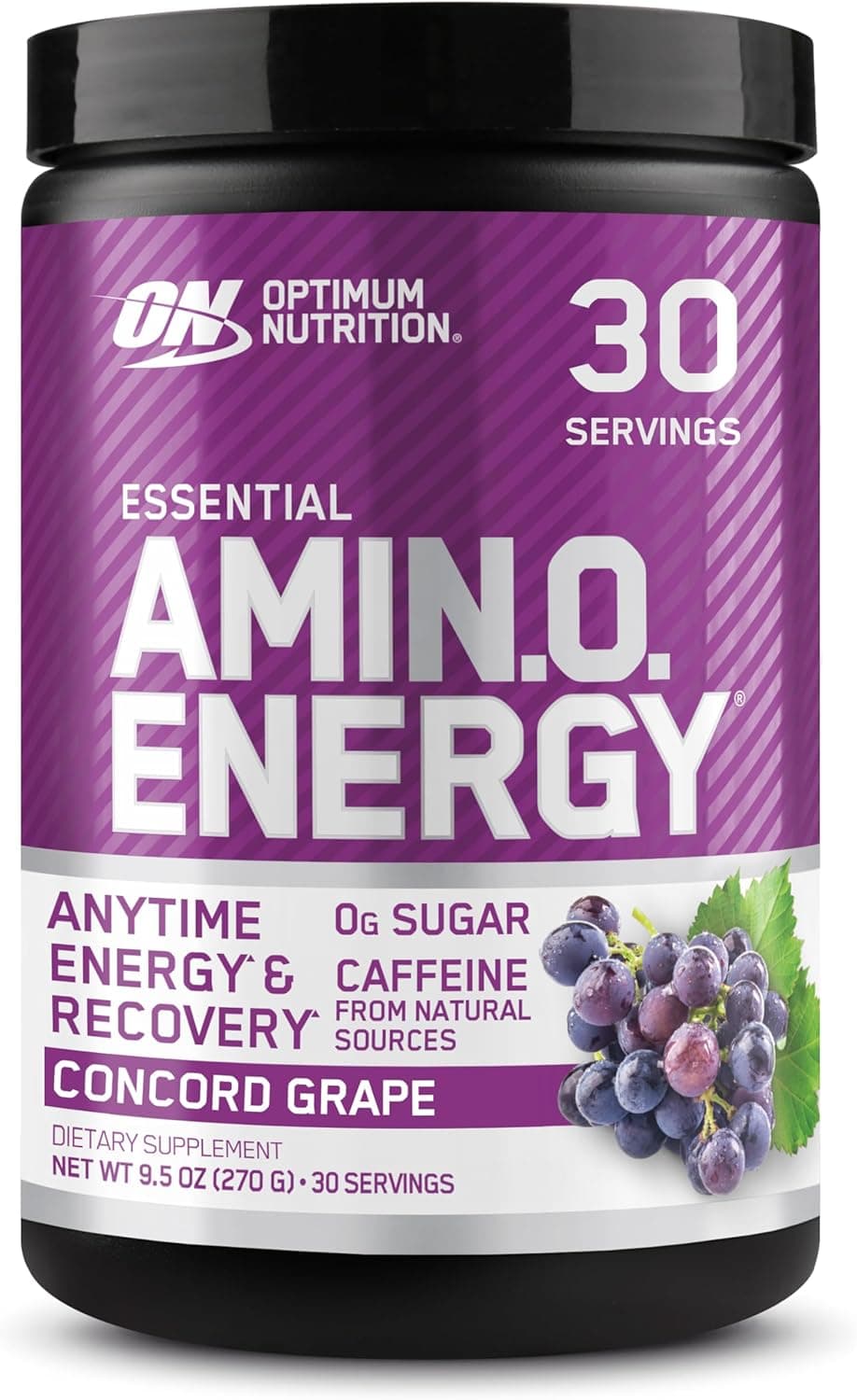 Optimum Nutrition Amino Energy - Pre Workout with Green Tea, BCAA, Amino Acids, Keto Friendly, Green Coffee Extract, Energy Powder - Concord Grape, 30 Servings - image 1 of 1