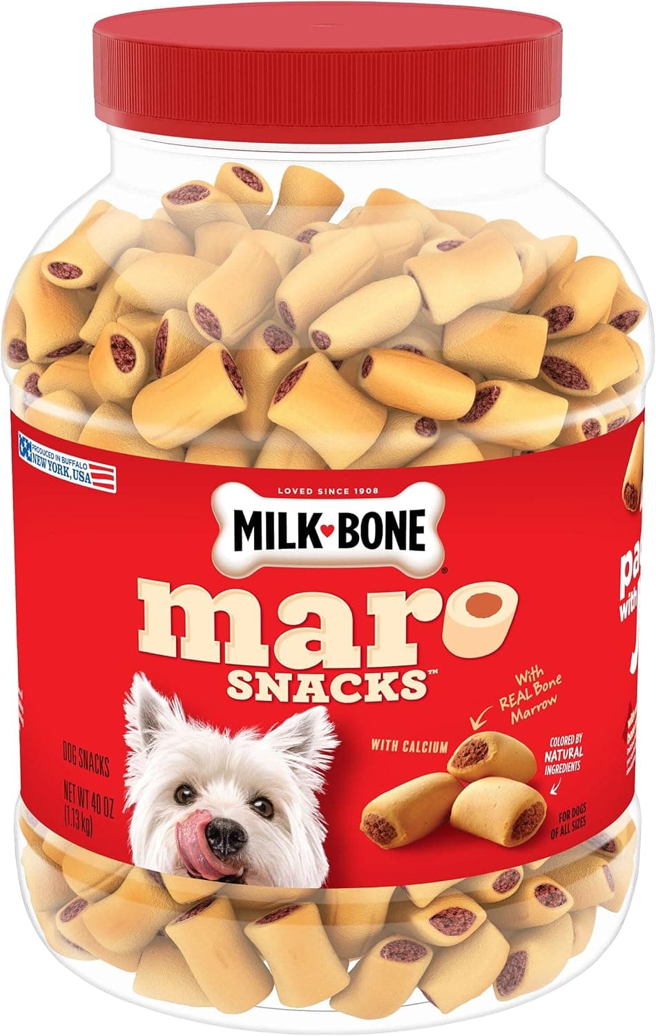 Milk-Bone MaroSnacks Small Dog Treats With Bone Marrow, 40 Ounce Container - image 1 of 1