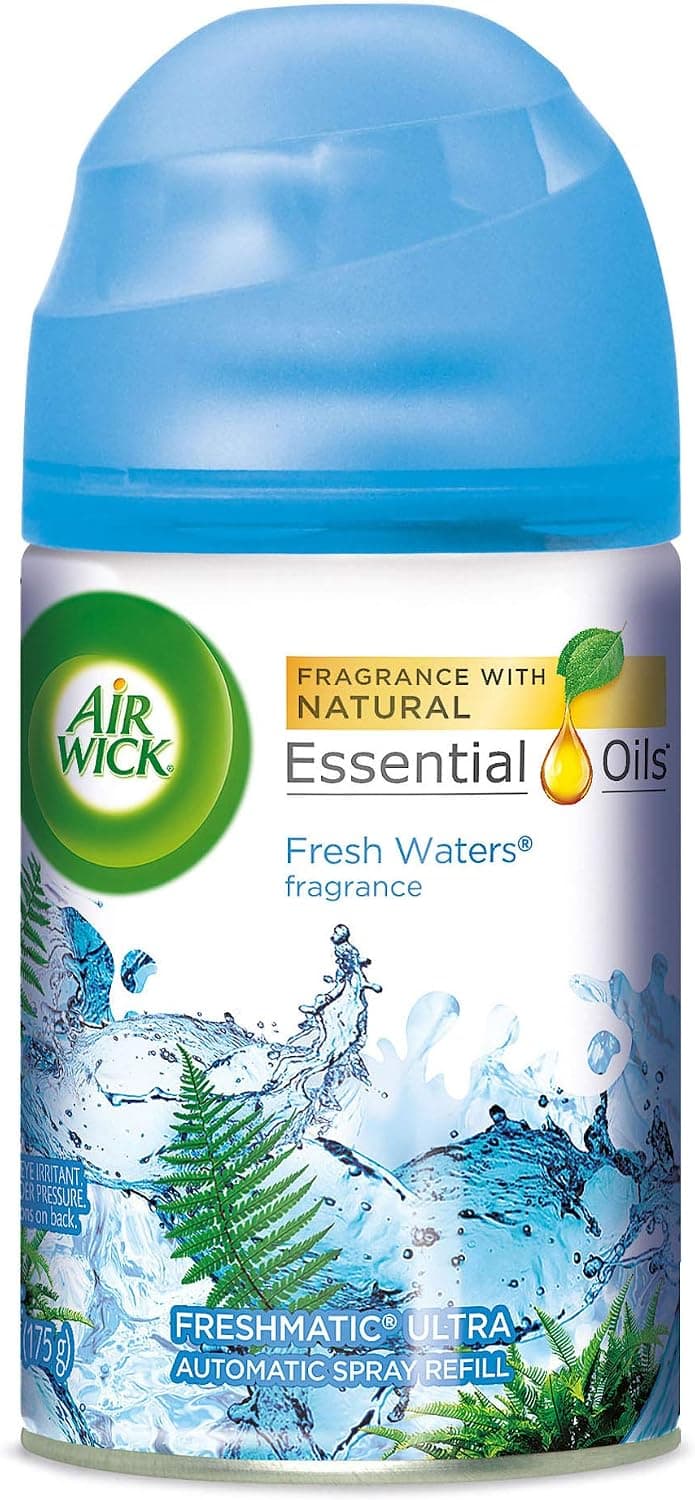 Air Wick Automatic Air Freshener Spray Refill, Pack of 6, Fresh Waters, Odor Neutralization, Essential Oils - image 1 of 1