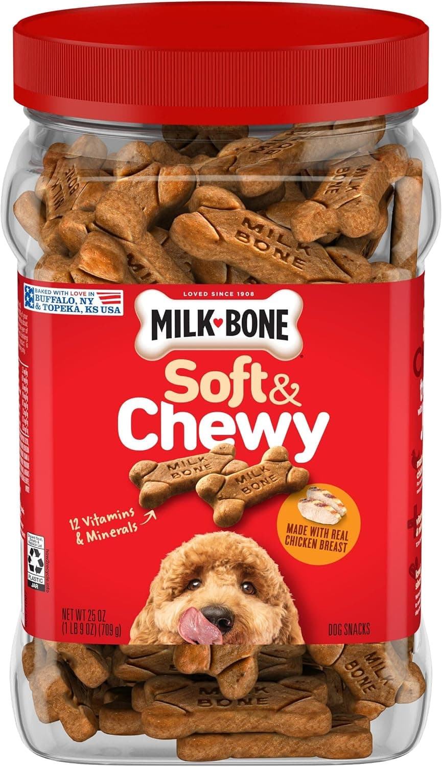 Milk-Bone Soft & Chewy Chicken Recipe Dog Treats, 25 Ounces (1 Count) - image 1 of 1