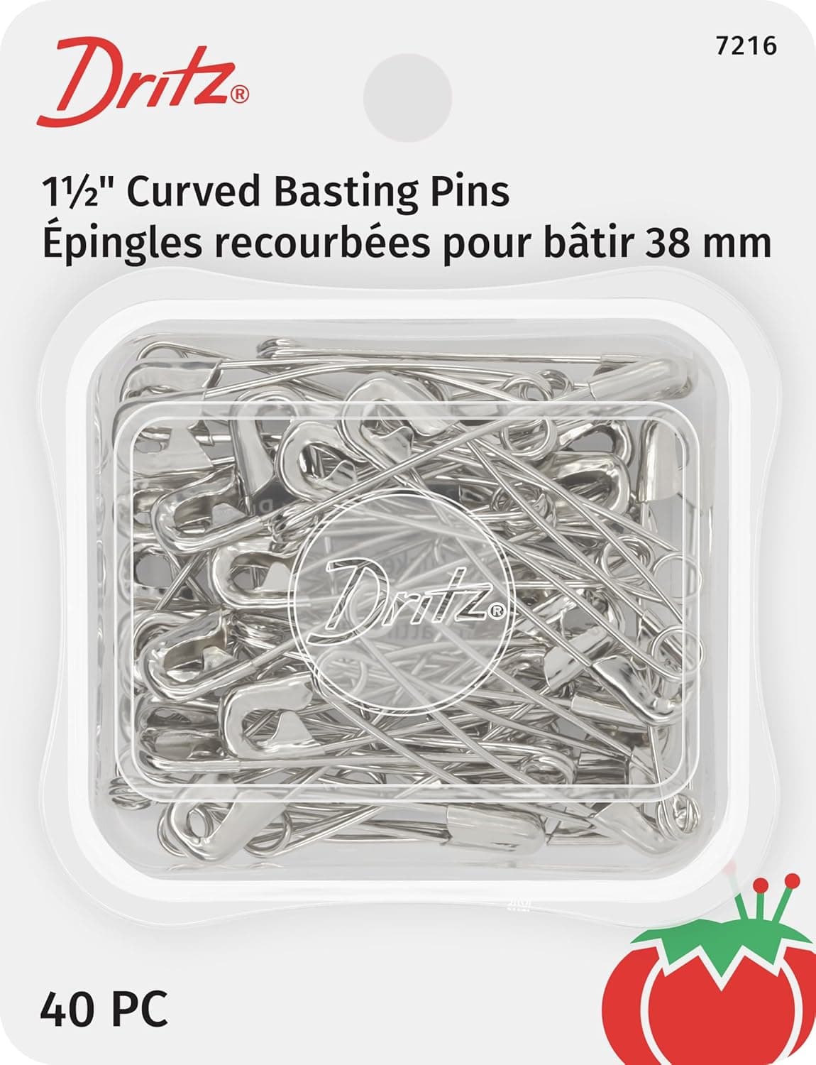 Dritz 7216 Safety Pins, Curved, Size 2, Nickel (40-Count) - image 1 of 1