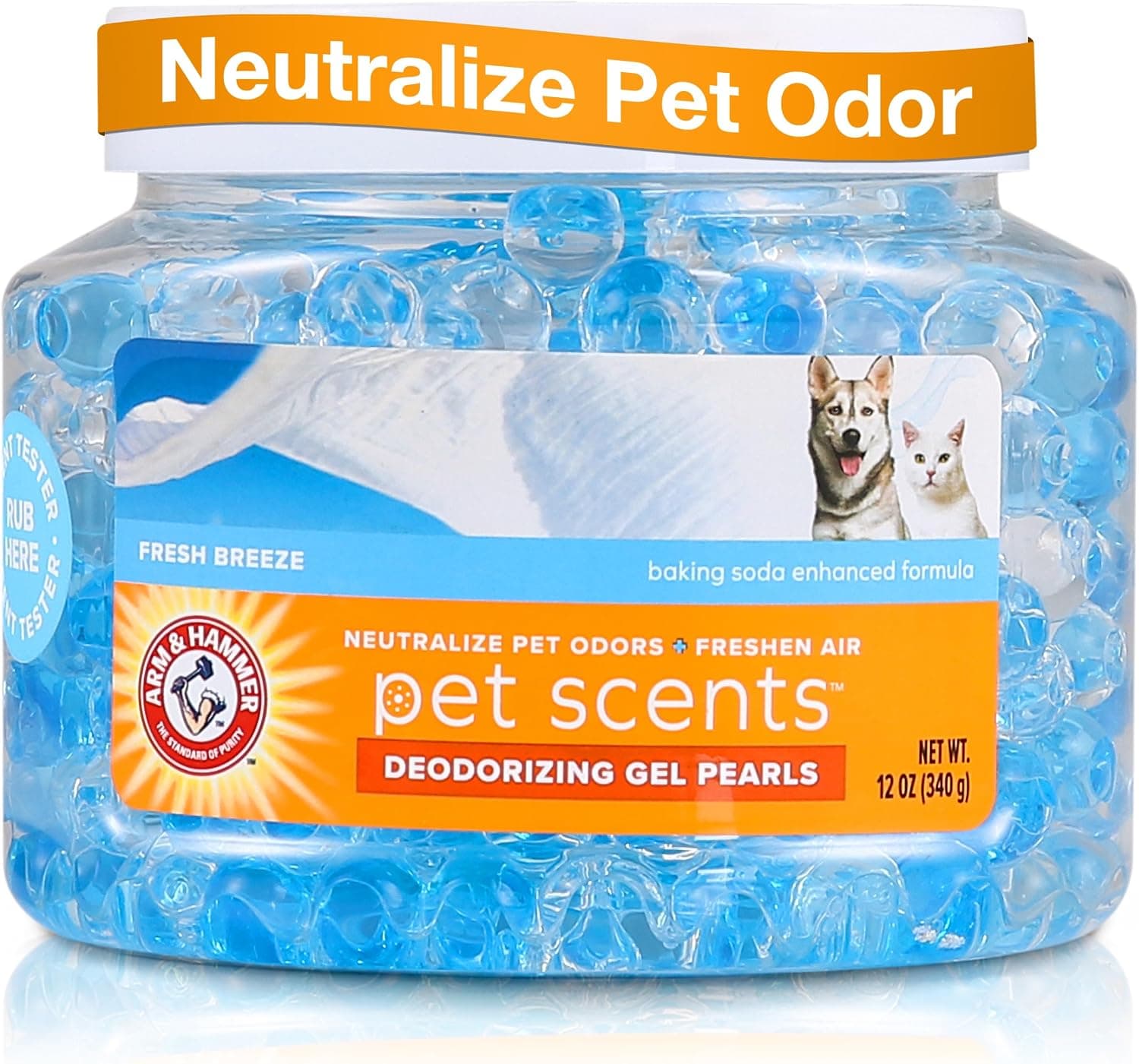 Arm & Hammer for Pets Air Care Pet Scents Deodorizing Gel Beads in Fresh Breeze | 12 oz Pet Odor Neutralizing Gel Beads with Baking Soda | Air Freshener Beads for Pet Odor Elimination (FF12689) - image 1 of 1