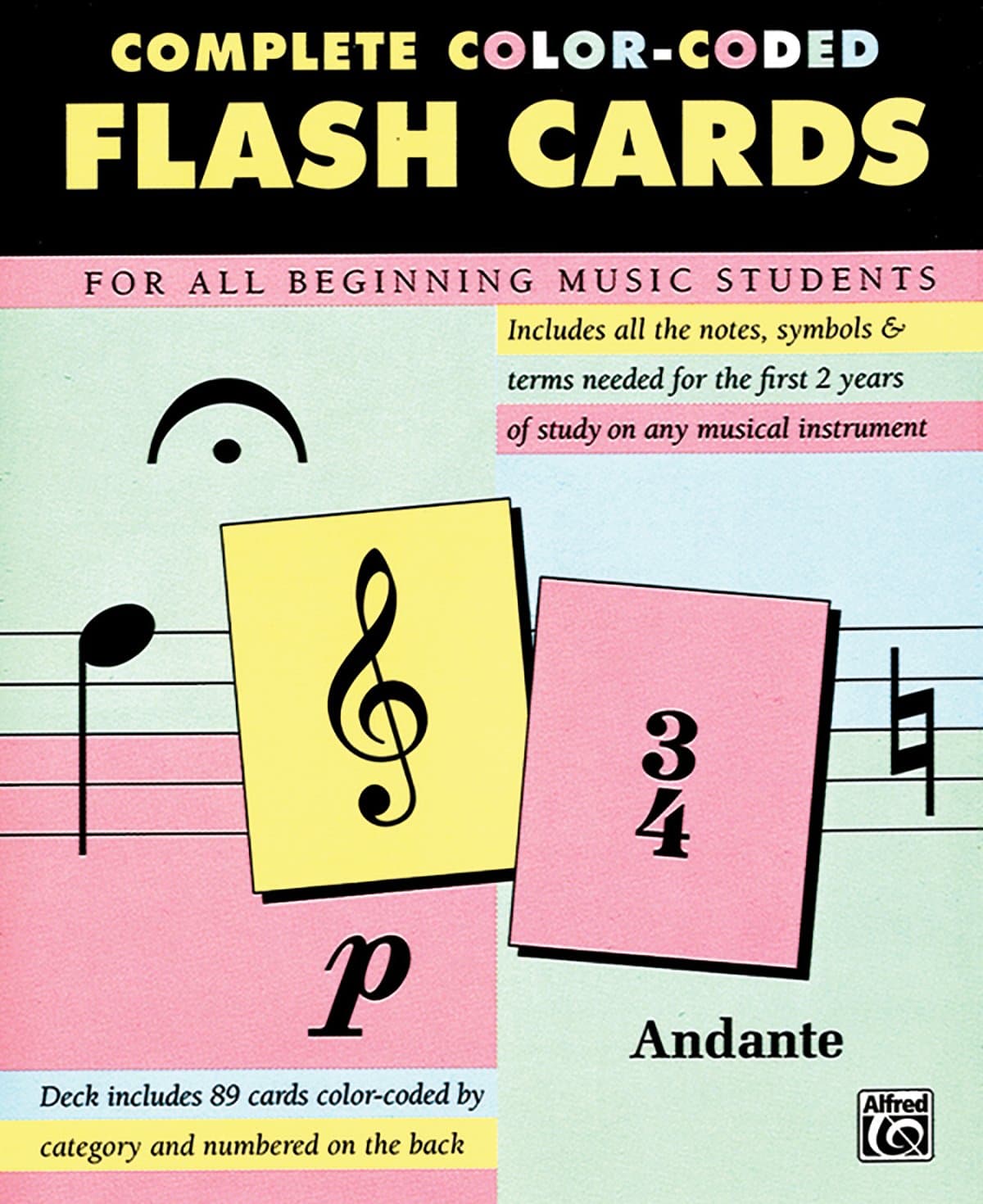 Complete Color Coded Flash Cards for All Beginning Music Students - image 1 of 1