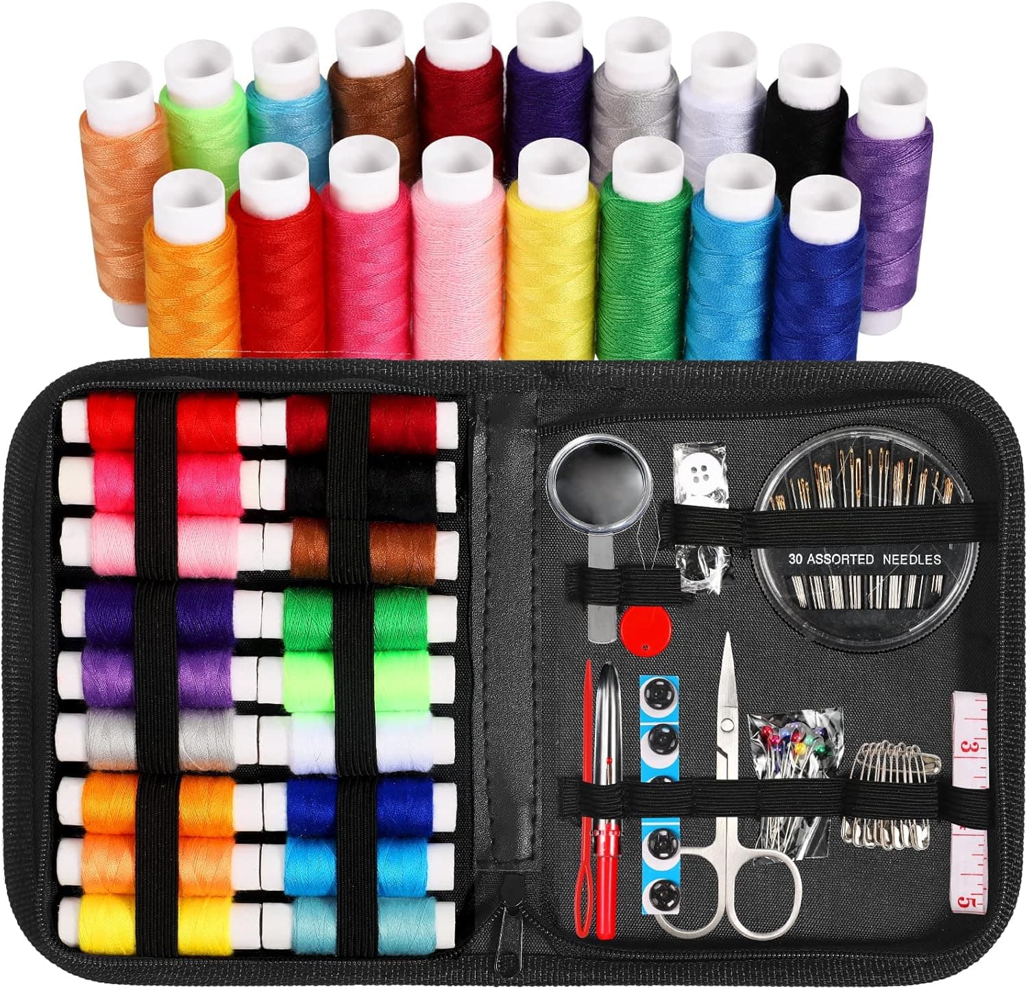 Sewing Kit for Adults and Kids,Marcoon Needle and Thread Kit with Sewing Supplies and Accessories Contains Scissors, Measure Tape,Seam Ripper,Suitable for Home, Travel, Beginner, Emergency