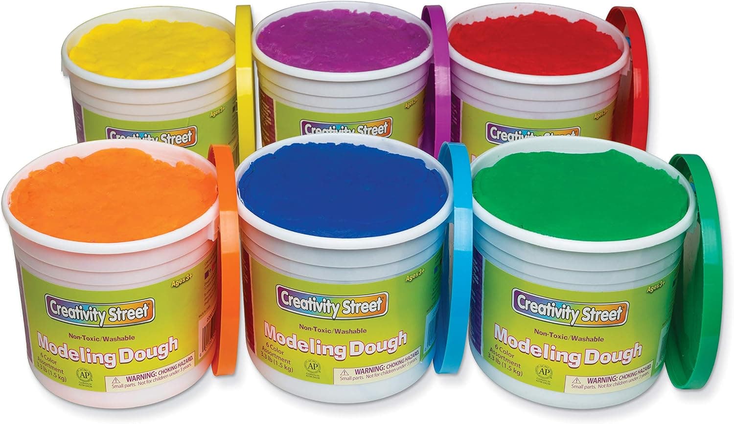 Creativity Street Modeling Dough, 6 Assorted Colors, 3.3-lb. of Each Color (AC4076) - image 1 of 1