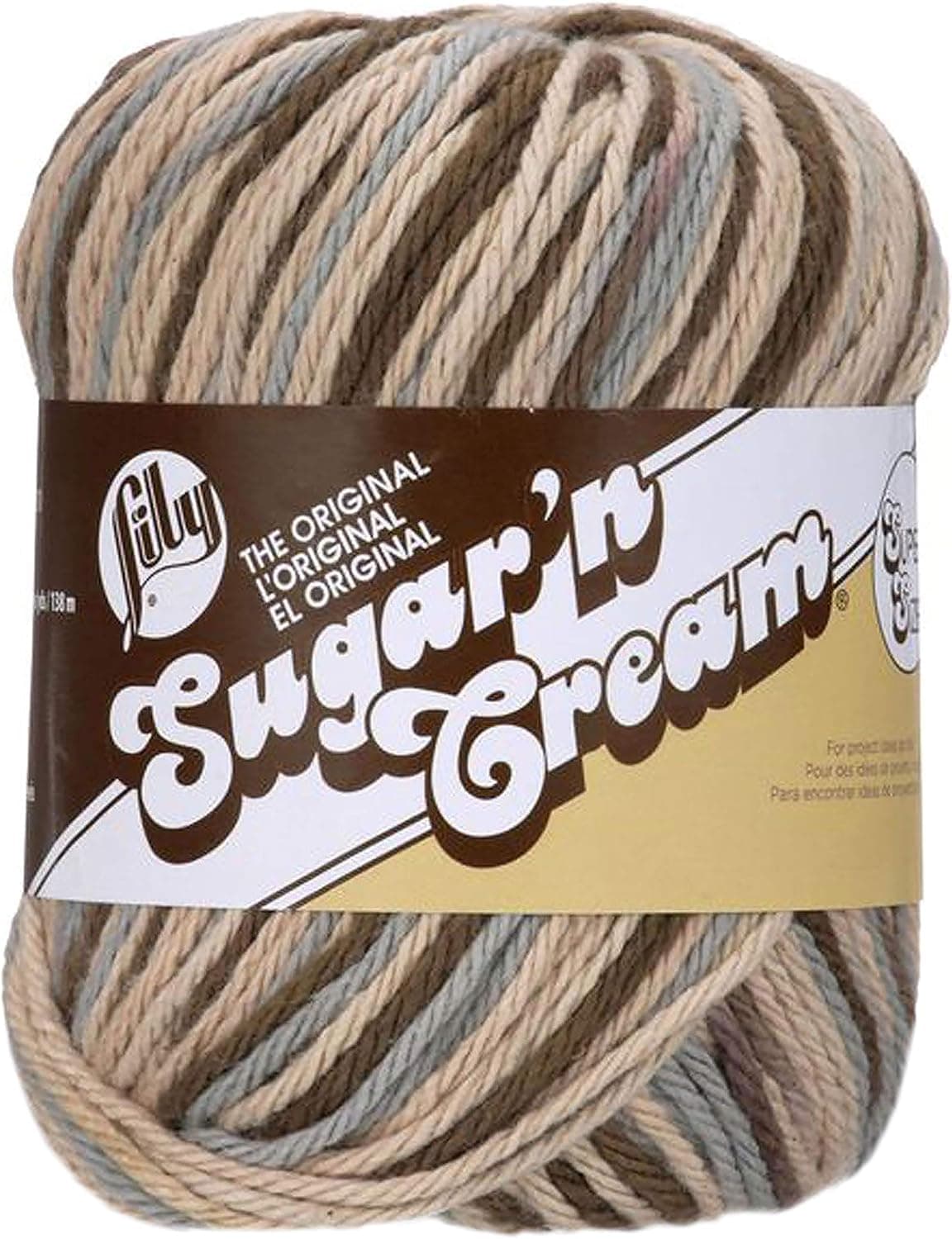 Lily Sugar'n Cream Super Size Ombres Yarn, 3 oz, Earth Ombre, 1 Ball - image 1 of 1