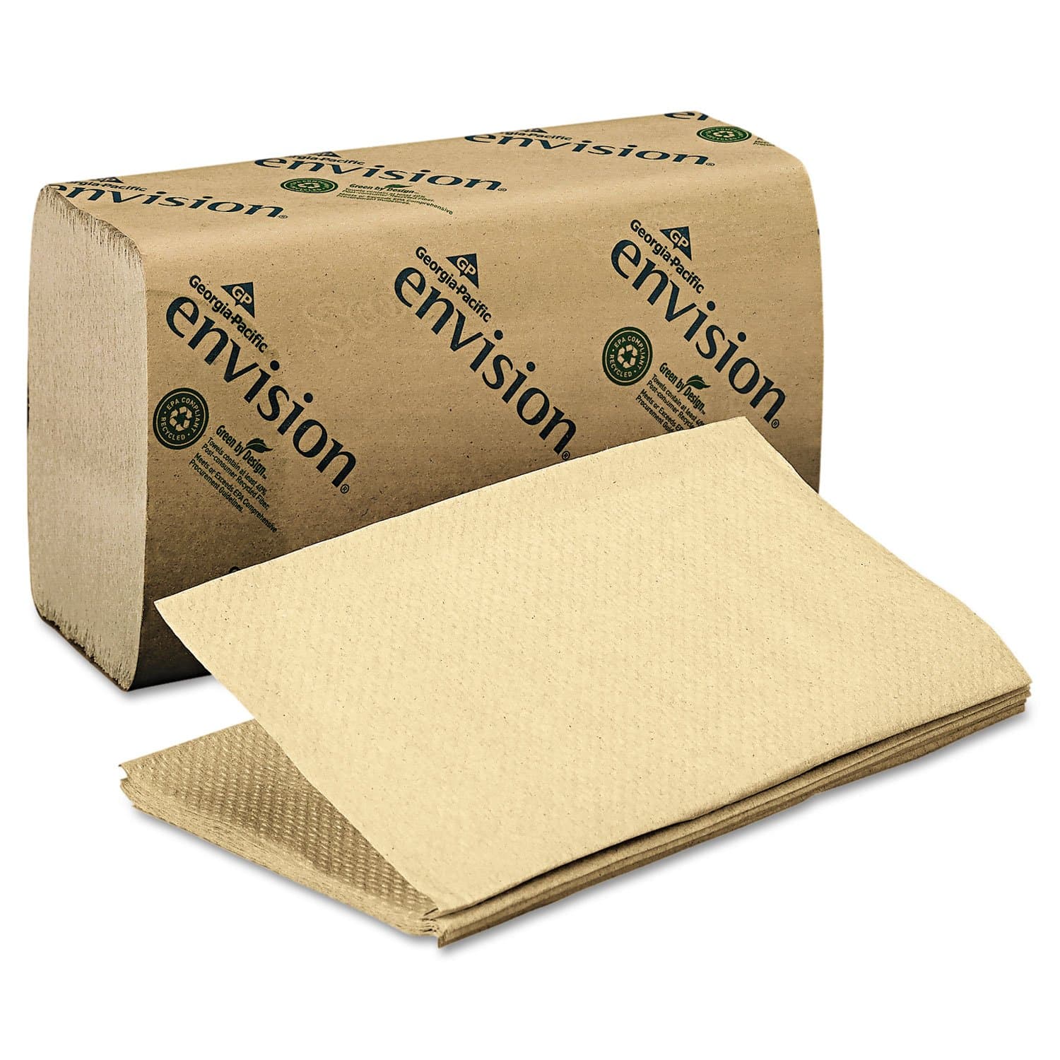 Georgia-Pacific Pacific Blue Basic S-Fold Recycled Paper Towels by GP PRO (Georgia-Pacific),Brown,23504,250 Towels Per Pack,16 Packs Per Case (4000 Total),9.20'' x 10.20 - image 1 of 1