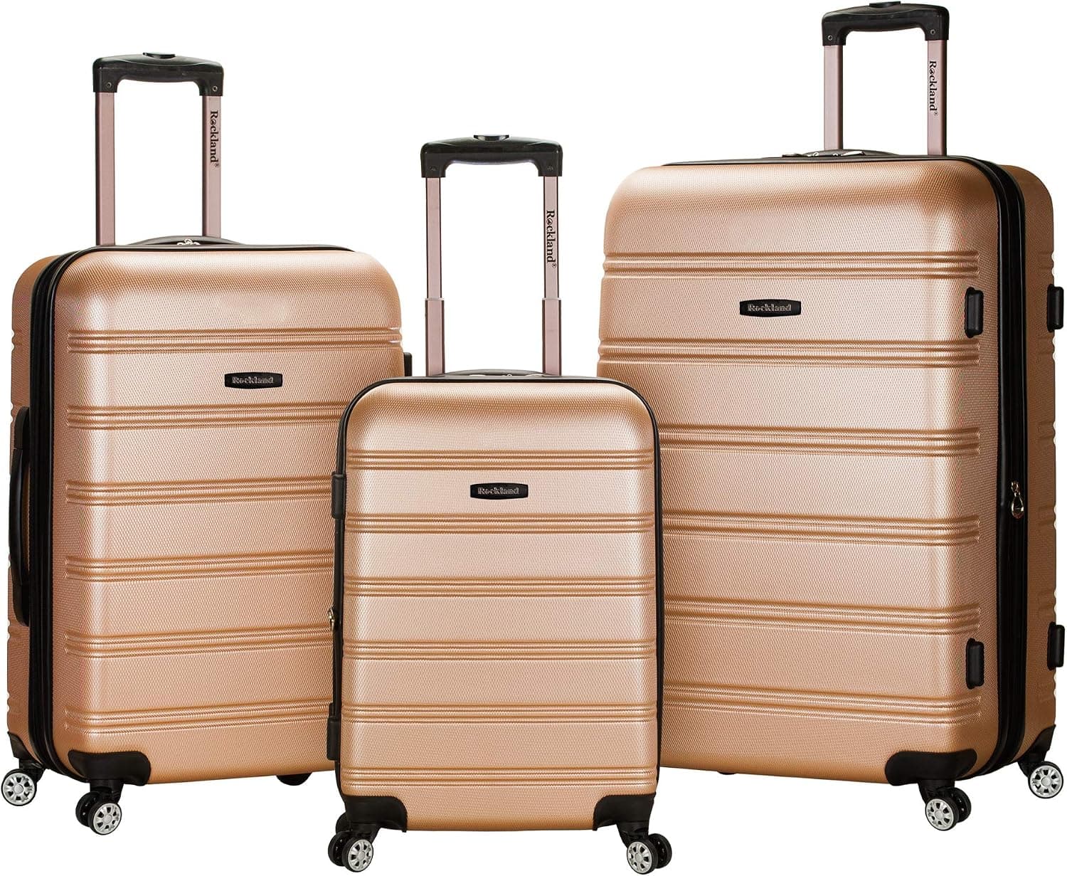 Rockland Melbourne Hardside Expandable Spinner Wheel Luggage, Champagne, 3-Piece Set (20/24/28) - image 1 of 1