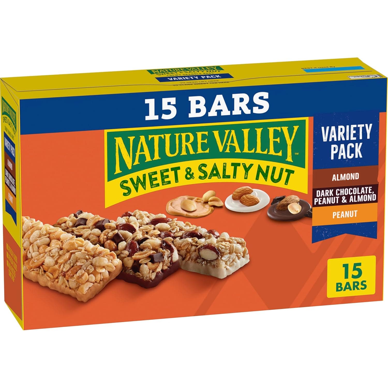 Nature Valley Sweet and Salty Nut Granola Bars, Variety Pack, 15 Bars, 18 oz - image 1 of 1